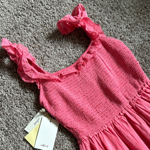 Pink Ruffled Sundress - Midi Length - Picture 2 of 4